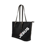 Jesus Loves Me Leather Tote Bag